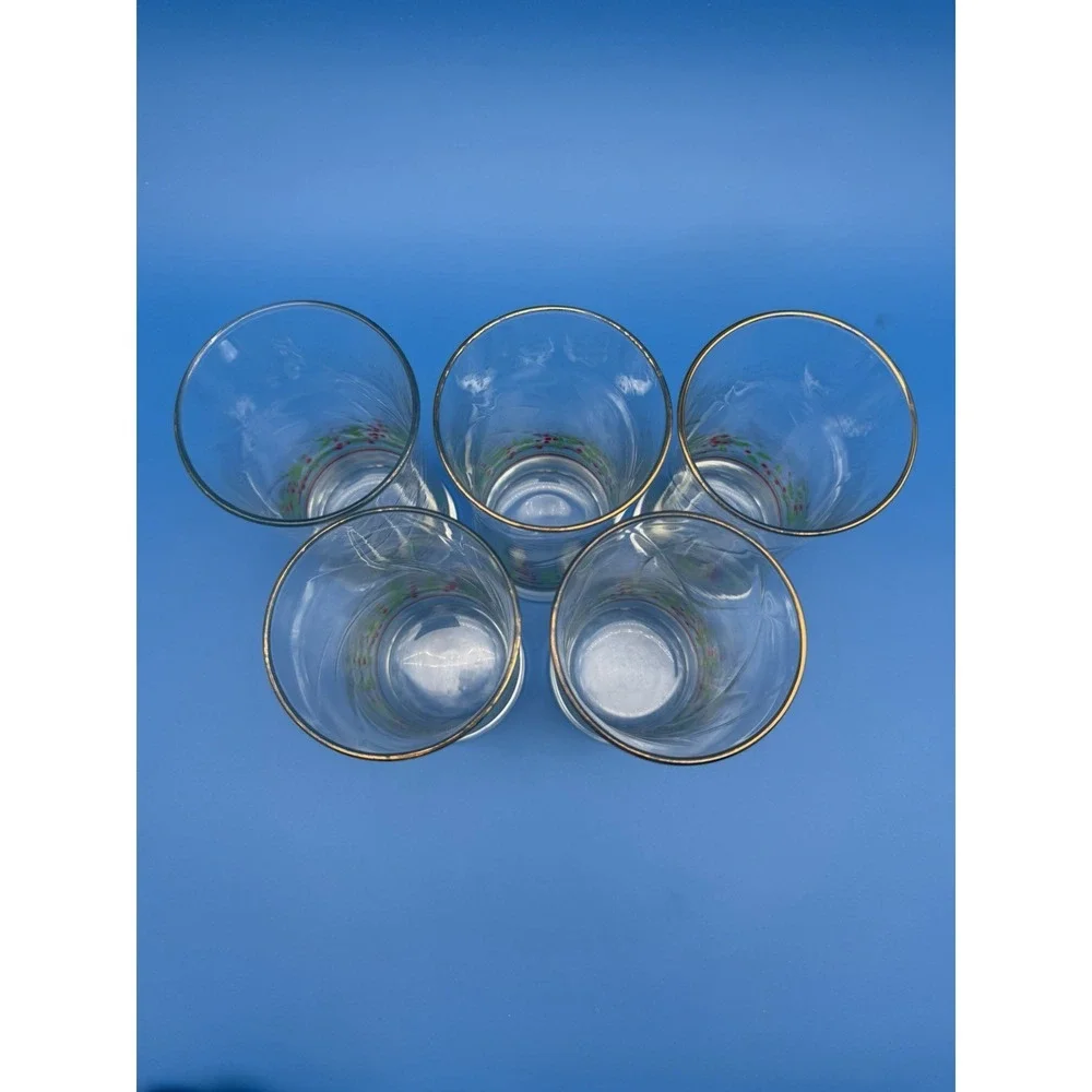 Vintage Arby's Libbey Holly Berry Christmas Glasses Collection 1987 Set Of 5